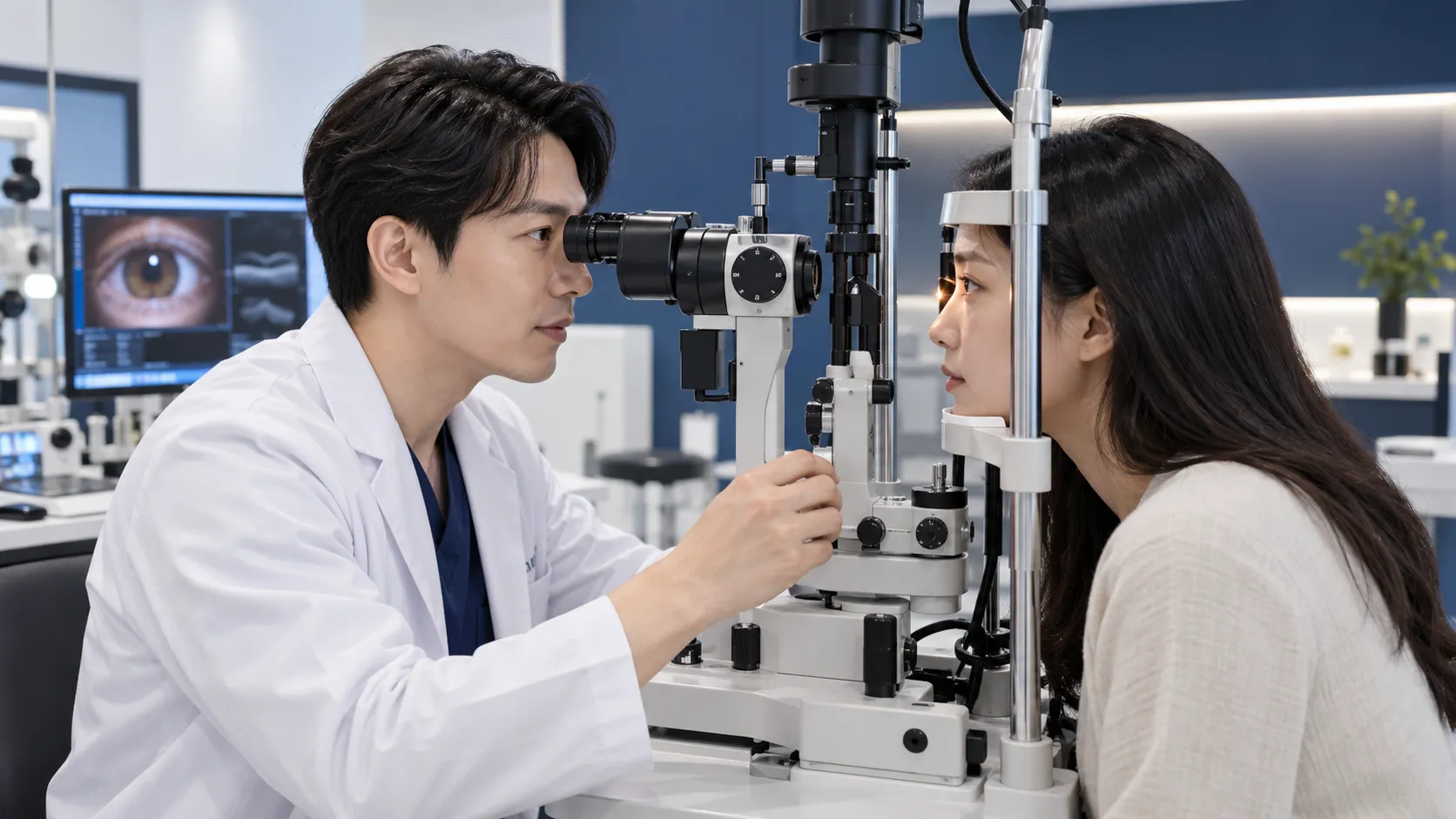 안과 정밀 검사 장면